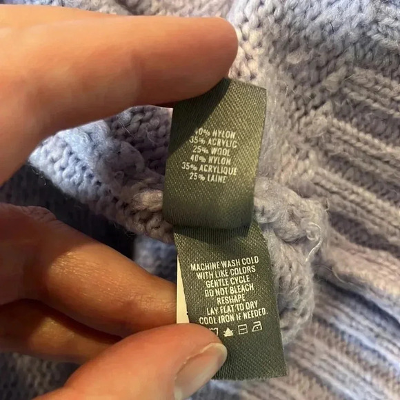 Aerie Oversized Open Front Knit Cardigan Lavender - Picture 8 of 8